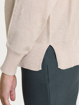 Jersey de manga corta con Lurex Four Seasons rosa para mujer - Ragno