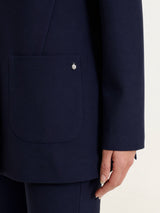 Blazer monopetto con un bottone in Compact Blu Donna - Ragno