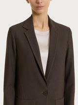 Blazer monopetto con un bottone in Compact Marroni Donna - Ragno