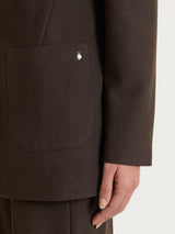 Blazer monopetto con un bottone in Compact Marroni Donna - Ragno