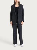 Blazer monopetto con un bottone in Compact Neri Donna - Ragno