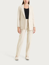 Blazer monopetto con un bottone in Compact Bianchi Donna - Ragno