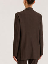 Blazer monopetto con un bottone in Compact Marroni Donna - Ragno
