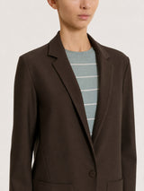 Blazer monopetto con un bottone in Compact Marroni Donna - Ragno