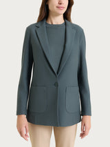 Blazer monopetto con un bottone in Compact Grigi Donna - Ragno