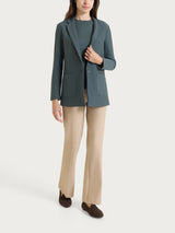 Blazer monopetto con un bottone in Compact Grigi Donna - Ragno