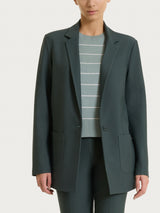 Blazer monopetto con un bottone in Compact Grigi Donna - Ragno