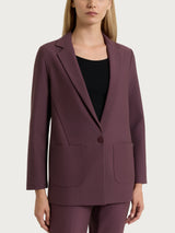 Blazer monopetto con un bottone in Compact Viola Donna - Ragno