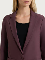 Blazer monopetto con un bottone in Compact Viola Donna - Ragno