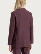 Blazer monopetto con un bottone in Compact Viola Donna - Ragno