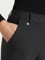 Pantalone flare con tasche in Compact Neri Donna - Ragno