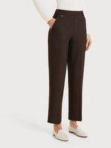 Pantalone flare con tasche in Compact Marroni Donna - Ragno