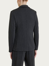 Blazer con due bottoni e micro pied de poule in Jacquard Neri Donna - Ragno