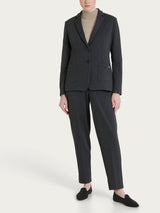 Blazer con due bottoni e micro pied de poule in Jacquard Neri Donna - Ragno