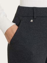 Pantalone a palazzo con tasche e micro pattern in Jacquard Neri Donna - Ragno