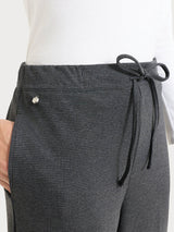 Pantalone jogger con tasche e micro pattern in Jacquard Neri Donna - Ragno