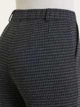 Pantalone dritto con tasche e pied de poule in Jacquard Neri Donna - Ragno