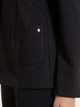 Blazer gessato con due bottoni in Jacquard Neri Donna - Ragno