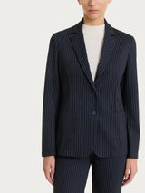 Blazer gessato con due bottoni in Jacquard Blu Donna - Ragno