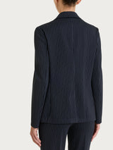 Blazer gessato con due bottoni in Jacquard Blu Donna - Ragno