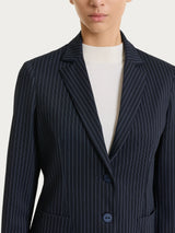 Blazer gessato con due bottoni in Jacquard Blu Donna - Ragno