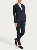Blazer gessato con due bottoni in Jacquard Blu Donna - Ragno