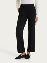 Women's Nero Jacquard Flare Pants with Pockets - Ragno