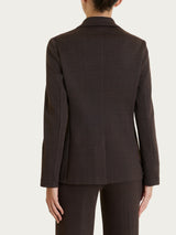 Blazer con due bottoni e tweed pattern in Eco Jacquard Marroni Donna - Ragno