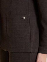Blazer con due bottoni e tweed pattern in Eco Jacquard Marroni Donna - Ragno