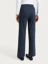 Pantalone ampio con tweed pattern in Jacquard Blu Donna - Ragno