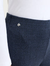 Pantalone ampio con tweed pattern in Jacquard Blu Donna - Ragno
