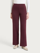 Pantalone ampio con tweed pattern in Eco Jacquard Viola Donna - Ragno