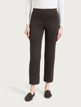 Pantalone dritto con tweed pattern in Eco Jacquard Marroni Donna - Ragno