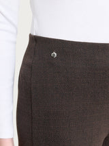 Pantalone dritto con tweed pattern in Eco Jacquard Marroni Donna - Ragno