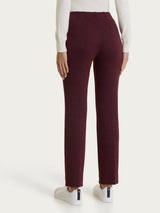 Pantalone dritto con tweed pattern in Eco Jacquard Viola Donna - Ragno