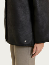 SoftCoat Giaccone con bottoni double-face effetto curly Neri Donna - Ragno