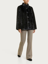 SoftCoat Giaccone con bottoni double-face effetto curly Neri Donna - Ragno