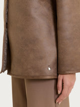 SoftCoat Giaccone con bottoni double-face effetto curly Marroni Donna - Ragno