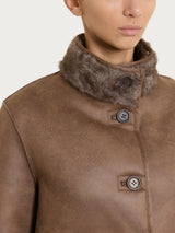 SoftCoat Giaccone con bottoni double-face effetto curly Marroni Donna - Ragno