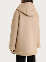 FuzzyCoat Giaccone con cappuccio double-face effetto Curly Marroni Donna - Ragno
