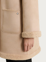 FuzzyCoat Cappotto corto double-face effetto Curly Marroni Donna - Ragno