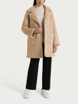 FuzzyCoat Cappotto corto double-face effetto Curly Marroni Donna - Ragno