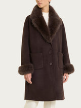 SoftCoat Cappotto effetto fuzzy Marroni Donna - Ragno