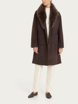 SoftCoat Cappotto effetto fuzzy Marroni Donna - Ragno