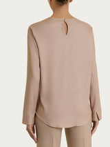 Blusa girocollo in Light Flannel Grigi Donna - Ragno