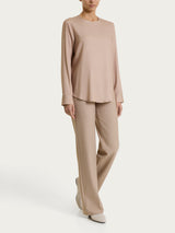 Blusa girocollo in Light Flannel Grigi Donna - Ragno