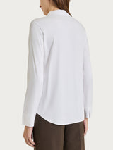 Blusa con scollo a serafino in Light Flannel Bianchi Donna - Ragno