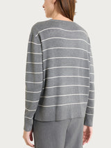 Maglia girocollo a righe fini Four Seasons Neri Donna - Ragno