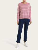 Maglia girocollo a righe fini Four Seasons Rosa Donna - Ragno