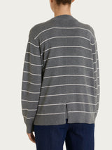 Cardigan aperto con righe fini Four Seasons Neri Donna - Ragno
